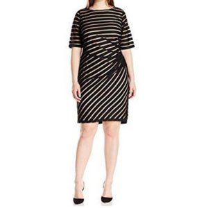 Nude With Sheer Overlay Dress NWT Plus Size